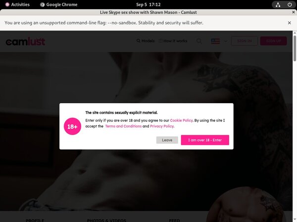 Camlust.com Sign Up Link