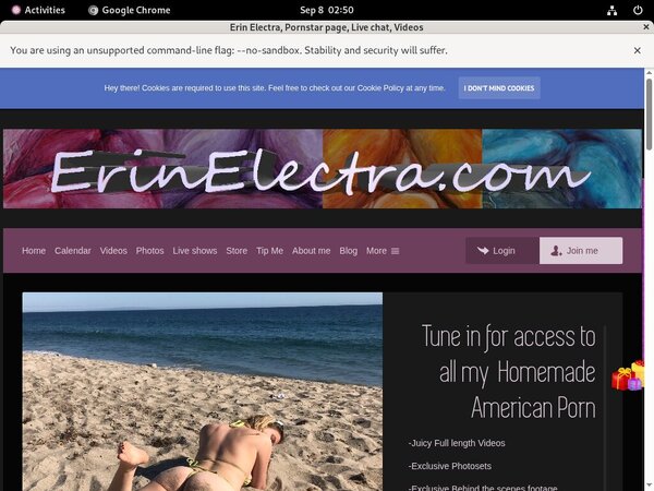 Erin Electra Discount Signup