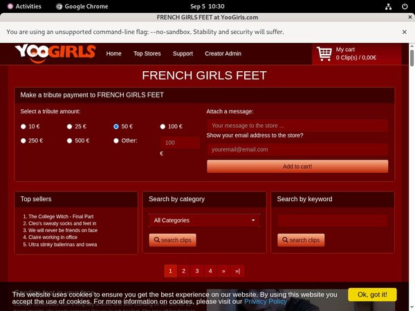 FRENCHGIRLSFEET Trial Membership Free