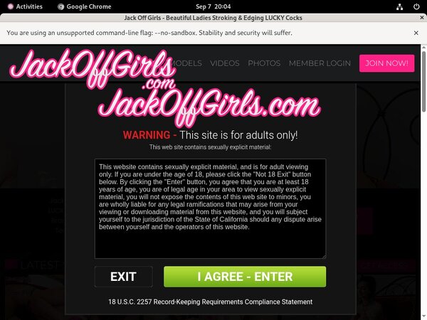 Free Jackoffgirls.com Membership Account