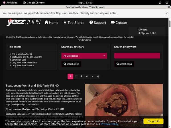 Free Premium Scat Queens Berlin Accounts