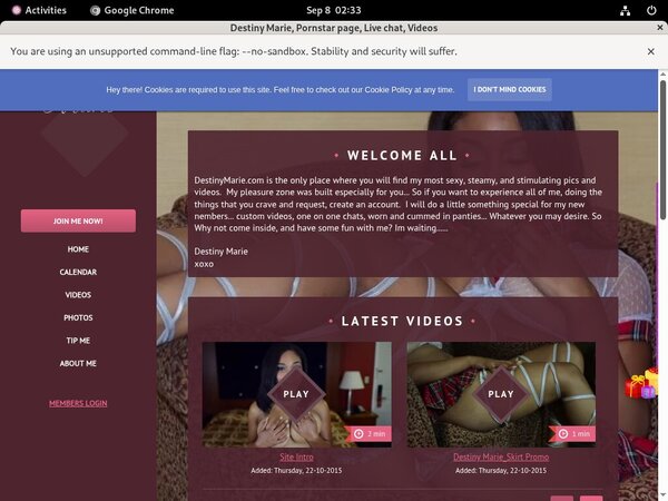 Sexxidestiny.modelcentro.com Special Price